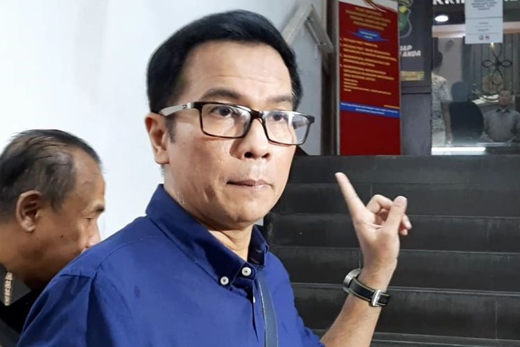 Politisi Parta Nasdem Krisna Mukti mendatangi Polda Metro Jaya, Semanggi, Jakarta Selatan, Senin (26/8/2019).