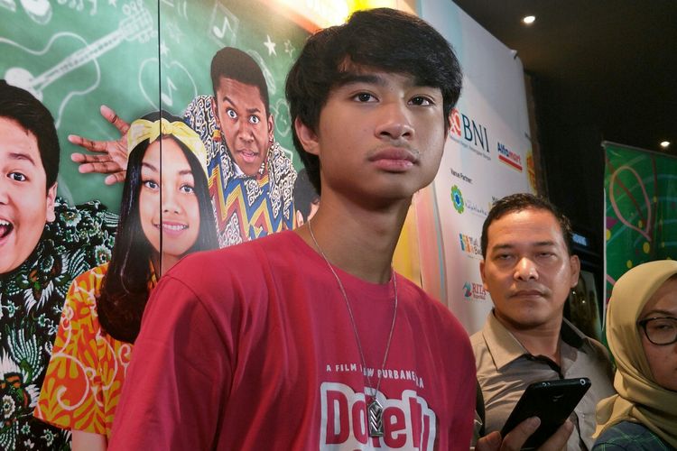 Artis peran Devano Danendra saat ditemui di gala premierw film Doremi & You di CGV Grand Indonesia, Tanah Abang, Jakarta Pusat, Jumat (14/6/2019).