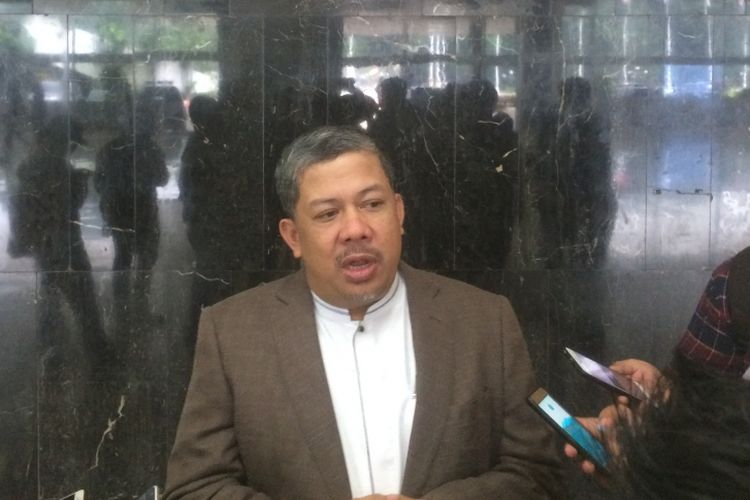 Wakil Ketua DPR Fahri Hamzah saat ditemui di Kompleks Parlemen, Senayan, Jakarta, Rabu (25/7/2018).