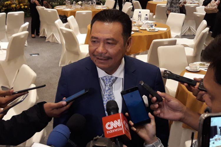 Pengacara Otto Hasibuan di Hotel Le Meridien, Jakarta, Rabu (25/7/2018).