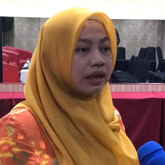Direktur Eksekutif Perkumpulan untuk Pemilu dan Demokrasi (Perludem) Titi Anggraini setelah acara diskusi di D Hotel, Jakarta Selatan, Rabu (15/8/2018).  