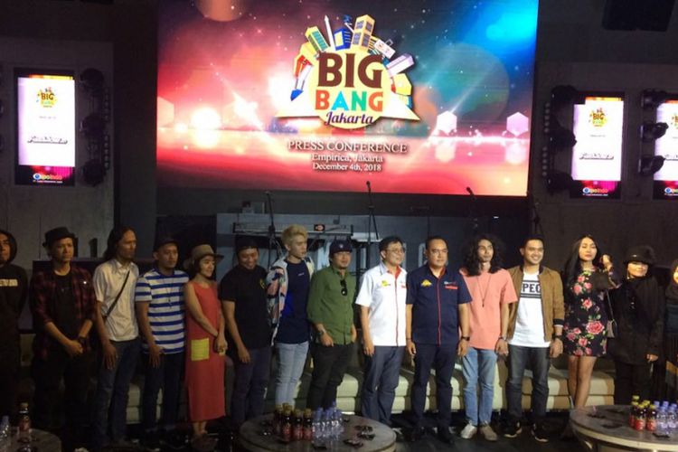 Perwakilan dari para pengisi acara Big Bang Jakarta 2018 dalam jumpa pers di Empirica SCBD, Jakarta Selatan, Selasa (4/12/2018).