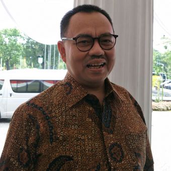 Calon gubernur Jawa Tengah Sudirman Said menyambangi Balai Kota DKI Jakarta, Selasa (26/6/2018). 