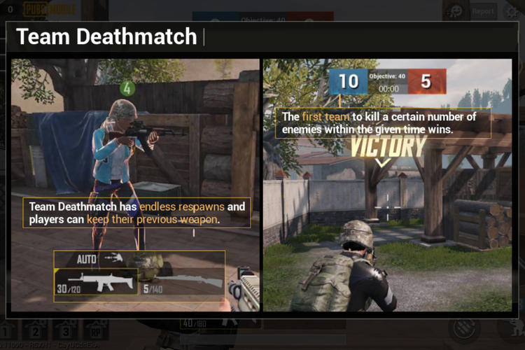 Ilustrasi mode Team Deathmatch di PUBG Mobile. Tampak pada gambar peraturan di mode Team Deatchmatch terbaru di PUBG Mobile.