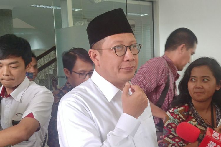 Menteri Agama Lukman Hakim Saifuddin di Istana Kepresidenan, Jakarta, Selasa (15/5/2018).