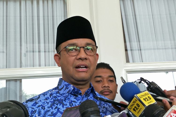 Gubernur DKI Jakarta Anies Baswedan di Balai Kota DKI Jakarta, Jalan Medan Merdeka Selatan, Rabu (29/11/2017).