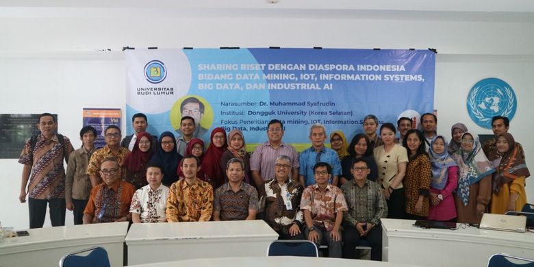Sharing Riset dengan Diaspora Indonesia Bidang Data Mining, IOT, Information System, Big Data, dan Industrial Artificial Intellegent di Universitas Budi Luhur (UBL), Selasa (20/8/2019). 