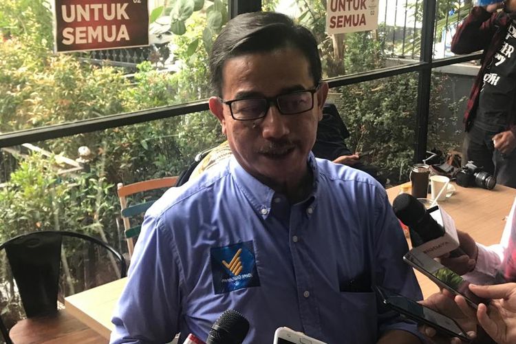 Direktur Relawan Badan Pemenangan Nasional (BPN) Prabowo Subianto-Sandiaga Uno, Ferry Mursyidan Baldan, saat ditemui di Media Center Prabowo-Sandiaga, Jakarta Selatan, Senin (29/4/2019).