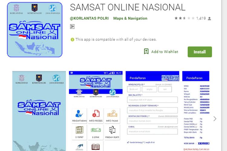 Samsat Online Nasional (e-Samsat)