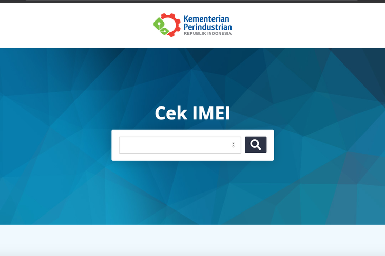 Halaman cek IMEI di situs Kemenperin.