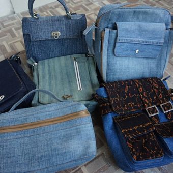 Cara Membuat  Tas Kecil Dari  Celana  Jeans  Bekas  Membuat  Itu