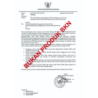 Surat palsu yang mengatasnamakan BKN