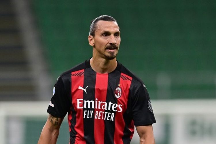 Penyerang Swedia di AC Milan Zlatan Ibrahimovic.