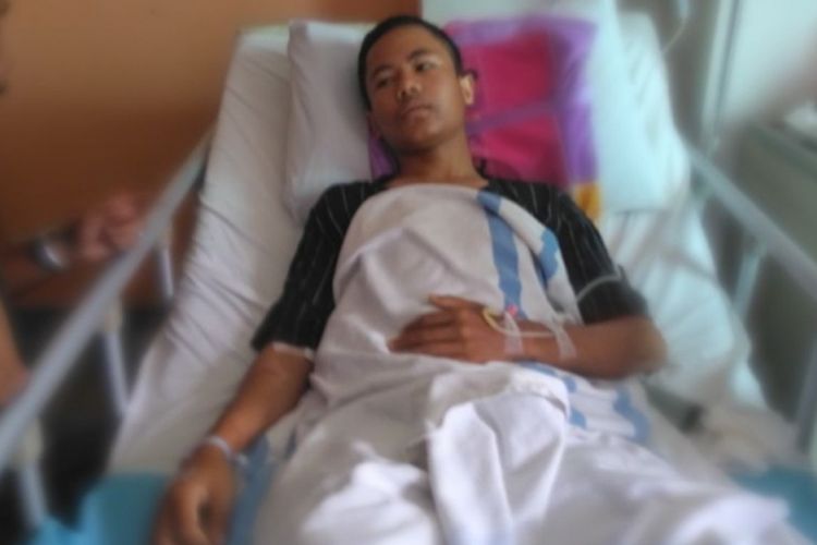 Hari, korban penembakan di Bekasi, masih dirawat di RSUD Bekasi, Rabu (11/4/2018)