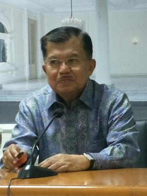 Wakil Presiden Jusuf Kalla di Istana Wapres, Jakarta, Jumat (23/11/2018)