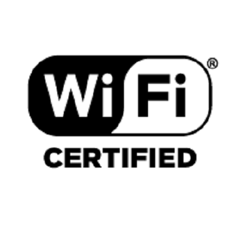 Cap Wi-Fi Alliance untuk produk Wi-Fi yang lolos sertifikasi. Logo ini manjadi pasaran untuk digunakan di titik jaringan WiFI.