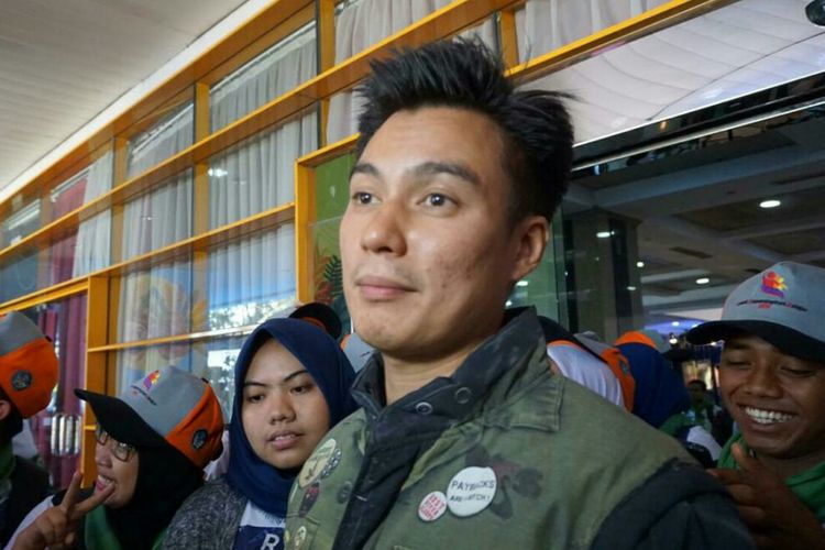 Artis peran Baim Wong saat ditemui dalam sebuah acara peringatan Hari Pendidikan Nasional di kawasan Senayan, Jakarta Selatan, Kamis (2/5/2019).