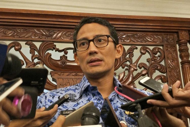 Wakil Gubernur DKI Jakarta Sandiaga Uno di Balai Kota DKI Jakarta, Jalan Medan Merdeka Selatan, Rabu (29/11/2017).