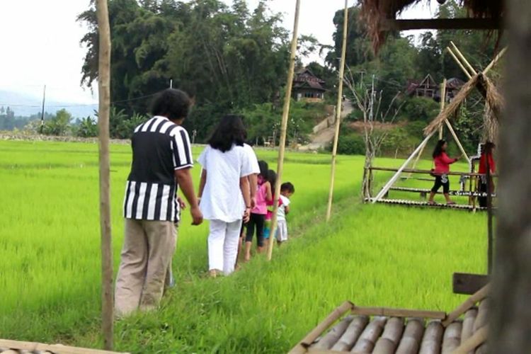 Kawasan persawahan di Desa Tondok Bakaru di Mamasa, Sulbar, yang jadi objek wisata selfie selalu ramai setiap akhir pekan. Turis yang datang bahkan dari Jawa dan Sumatera. 