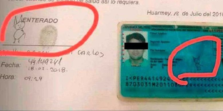 Inilah tanda tangan pria asal Peru bernama Juan Carlos Varillas Bazan yang kemudian menjadi bahan olok-olok netizen.