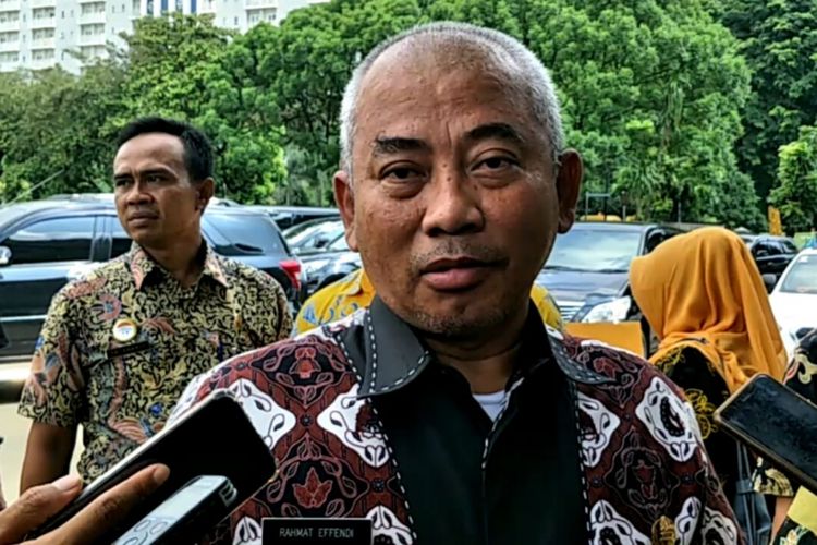 Wali Kota Bekasi, Rahmat Effendi saat ditemui di Islamic Center, Bekasi Selatan, Kota Bekasi, Kamis (21/2/2019).