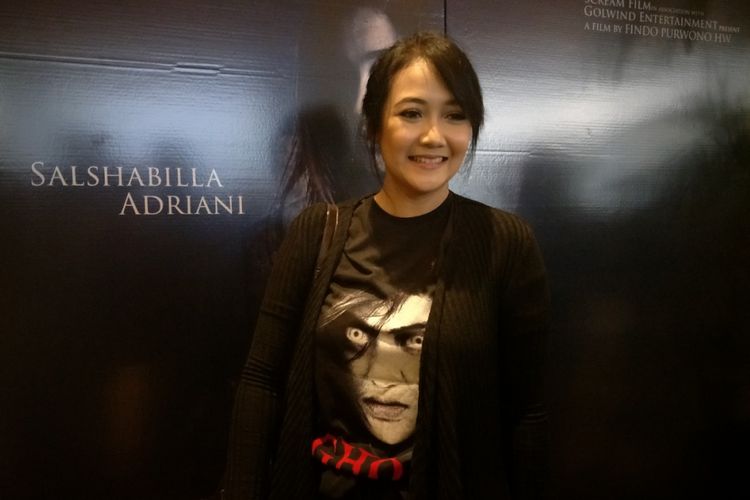 Rheina Ipeh dalam wawancara di sela press screening film Ghost di XXI Epicentrum, Jakarta Selatan, Senin (22/1/2018) sore.