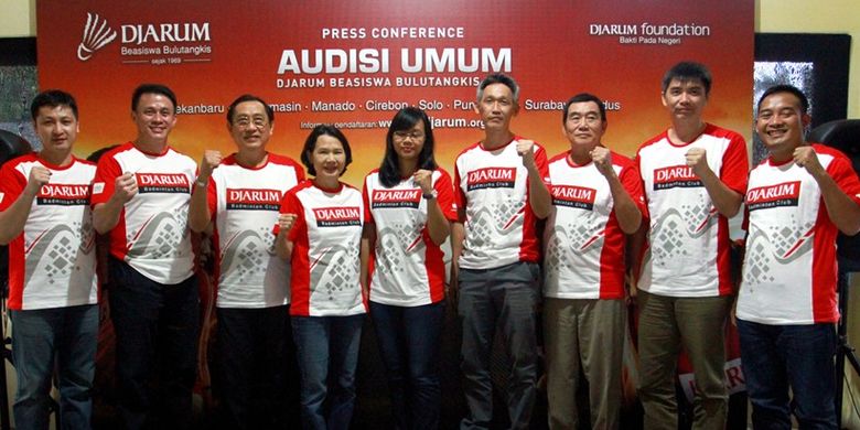 Para pe,mabdu bakat pada Audiosi Umum Djarum Beasiswa Bulu Tangkis 2017 di Surabaya