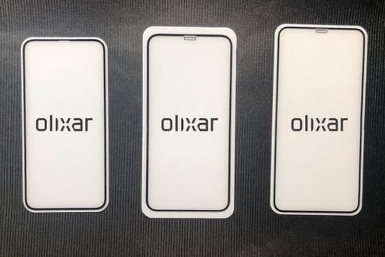 Pelindung layar produksi Olixar yang diklaim disiapkan untuk iPhone 2018