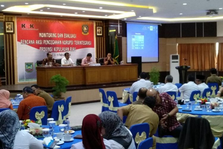 Ketua Tim Supervisi Pencegahan KPK RI Adliansyah saat memberikan pemaparan kepada sejumlah OPD agar tidak tersandung kasus korupsi.