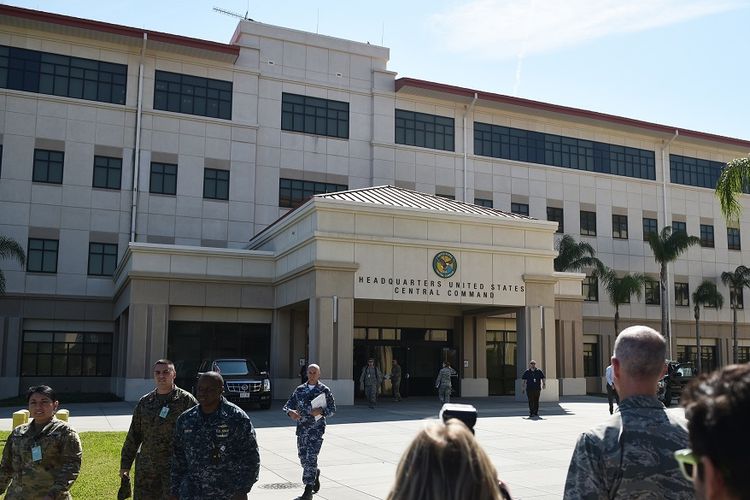 Markas Komando Pusat AS di Pangkalan Udara MacDill di Tampa, Florida.
