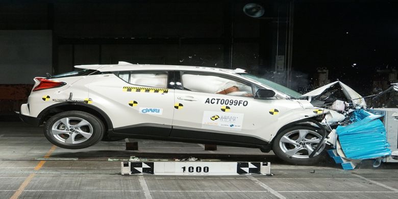 Hasil uji tabrak Toyota C-HR 2018 oleh ASEAN NCAP, 5-Bintang.