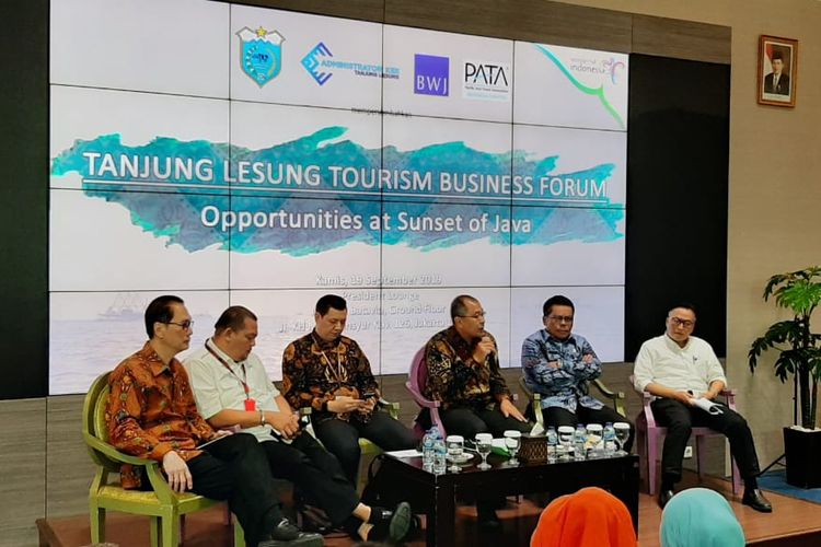 PT Banten West Java, pengelola KEK Tanjung Lesung, menggelar Tanjung Lesung Tourism Business Forum dengan tema Opportunities at Sunset of Java di Menara Batavia Jakarta, Kamis (19/9/2019).