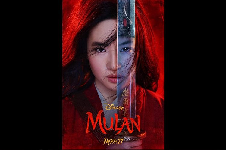 Poster film live-action Mulan (2020).