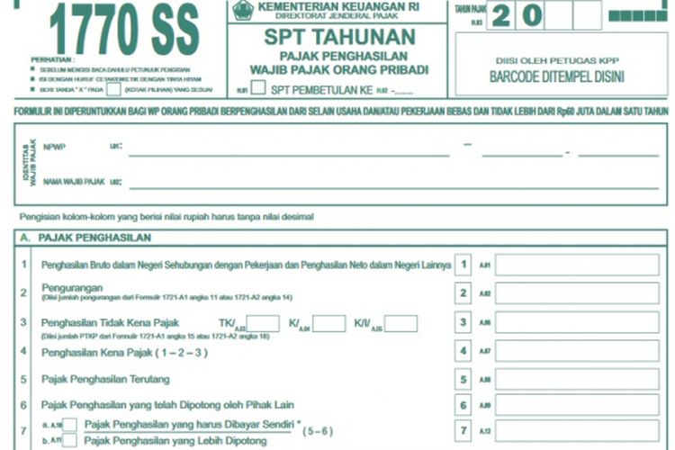 download spt tahunan 1770 ss format excel