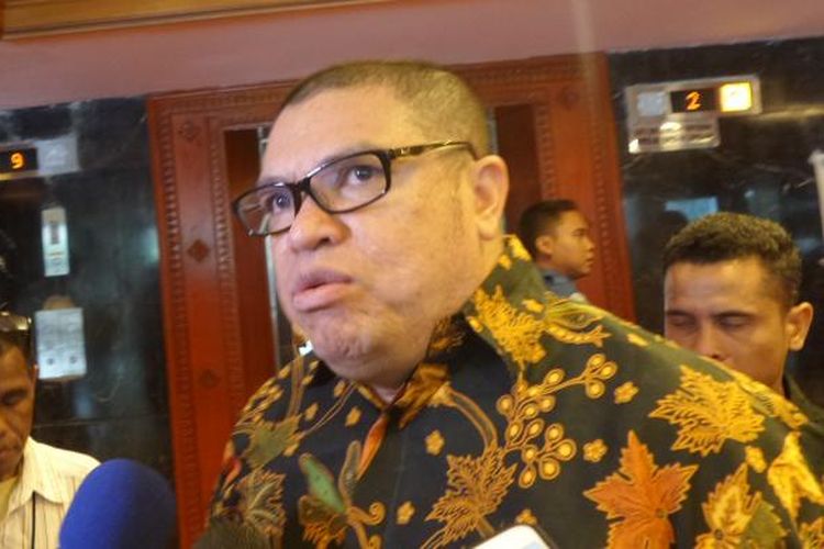 Kuasa Hukum Ketua DPD RI Irman Gusma, Razman Arif Nasution di Kompleks Parlemen, Senayan, Jakarta,Selasa (20/9/2016)