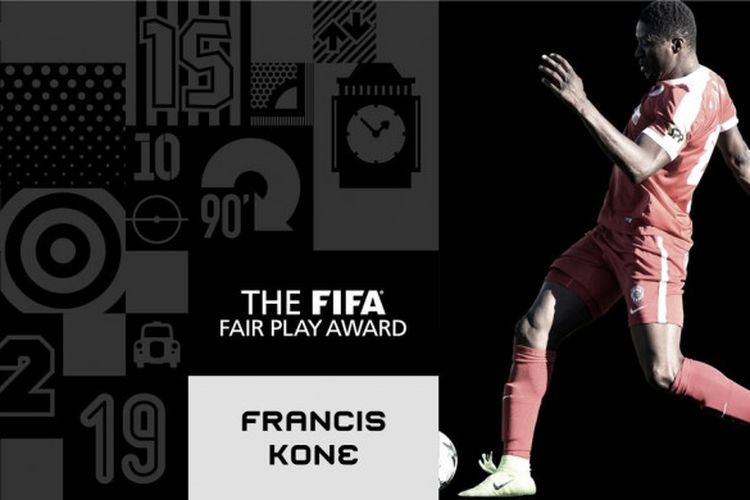 Striker FC Zbrojovka Brno, Francis Kone, memenangi penghargaan Fair Play Award dalam acara The Best FIFA Football Awards 2017 di London, Inggris, pada 23 Oktober 2017.
