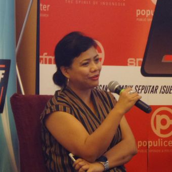Ahli Tata Hukum Negara, Bivitri Susanti dalam sebuah acara diskusi di Menteng, Jakarta Pusat, Sabtu (18/11/2017).