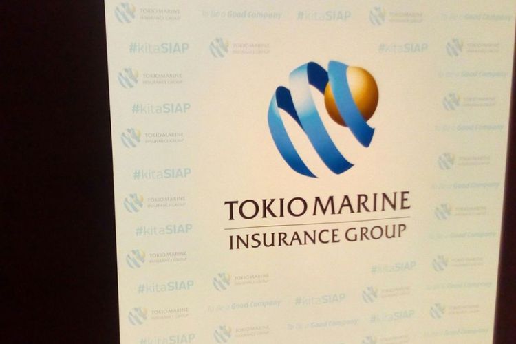 Logo Tokio Marine Insurance Group, kelompok perusahaan asuransi umum tertua di Jepang, yang berdiri sejak 1879. Sementara, unit usahanya, Tokio Marine Life Insurance Indonesia (TMLI) mulai beroperasi di Indonesia sejak 2012. 
