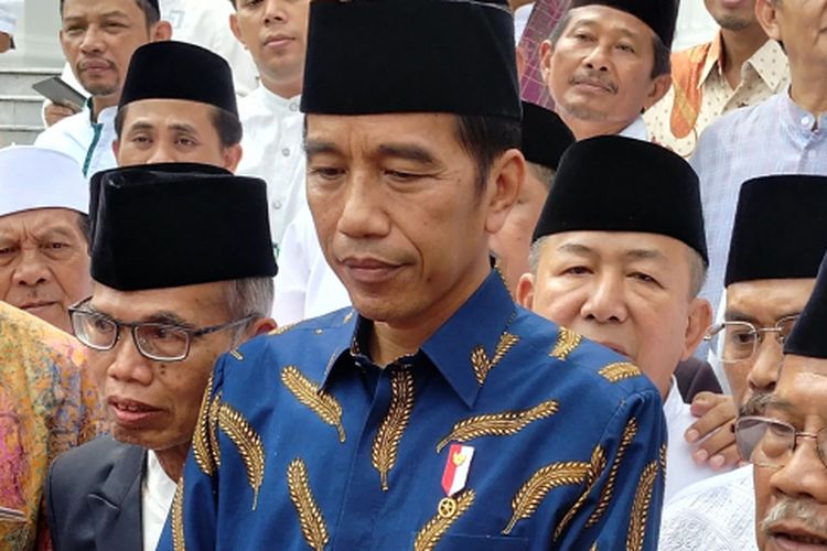 Presiden Joko Widodo, di Istana Kepresidenan, Jakarta, Selasa (3/4/2018). 