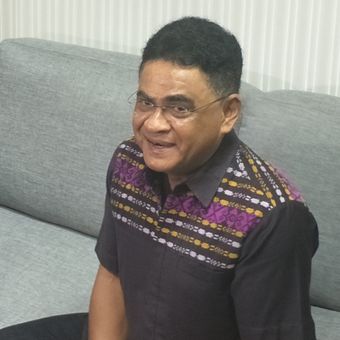 Ketua DPP PDI-P Andreas Hugo Pareira saat ditemui di Gedung Nusantara I, Kompleks Parlemen, Senayan, Jakarta, Selasa (27/2/2018).