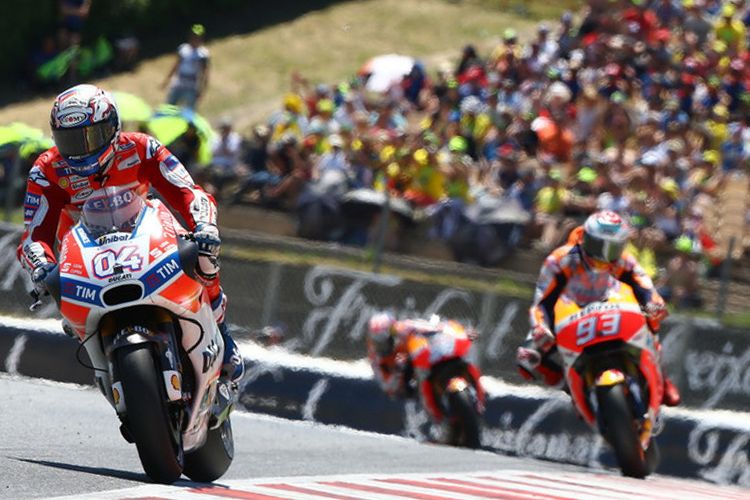 Andrean Dovizioso tak terkejar duet Honda di Catalunya