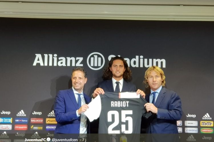 Adrien Rabiot resmi berkostum Juventus hingga 30 Juni 2023.