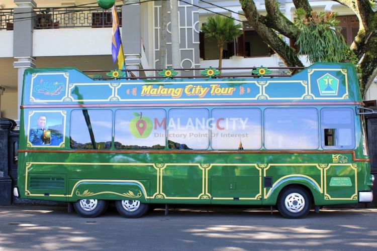 Bus ala Eropa dihadirkan untuk menjelajah Kota Malang.