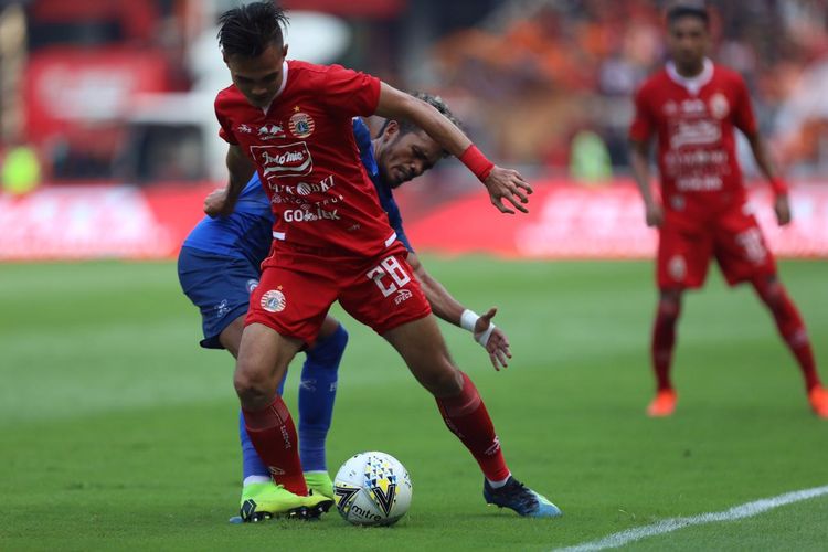 Pertandingan pekan ke-12 Liga 1 2019 antara Persija Jakarta vs Arema FC di Stadion Utama Gelora Bung Karno, Jakarta, Sabtu (3/8/2019).