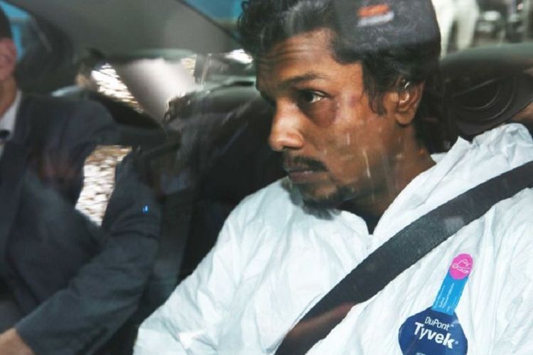 Manodh Marks, pria asal Sri Lanka yang mengancam bakal meledakkan pesawat Malaysia Airlines di 2017 ketika menjalani persidangan.