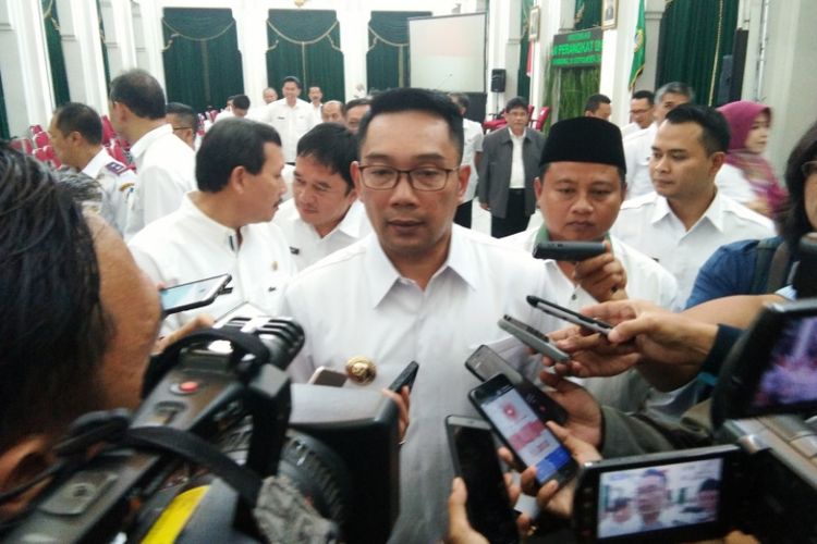 Gubernur Jabar Ridwan Kamil saat ditemui di Gedung Sate, Jalan Diponegoro, Rabu (12/9/2018).