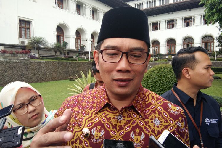 Gubernur Jawa Barat Ridwan Kamil saat ditemui di Gedung Sate, Jalan Diponegoro, Rabu (20/3/2019).