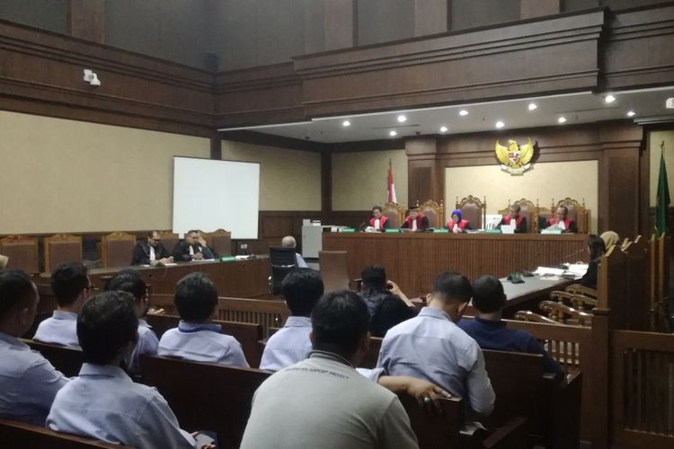 Sidang vonis terhadap PT NKE di Pengadilan Tipikor Jakarta, Kamis (3/1/2018)