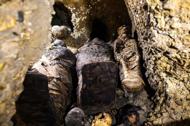 Lebih dari 40 mumi ditemukan di Mesir, diperkirakan usianya lebih dari 2.000 tahun.