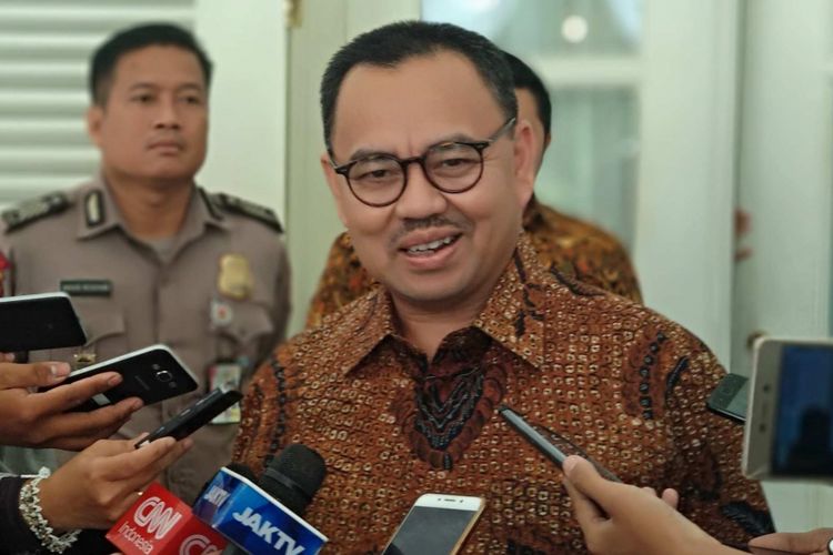 Calon Gubernur Jawa Tengah Sudirman Said di Balai Kota DKI Jakarta, Selasa (26/6/2018).